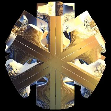 Abstract 3d fractal  background Stock Illustration