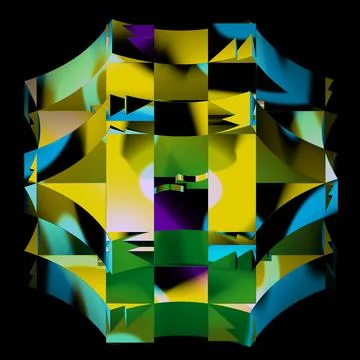 Abstract 3d fractal  background Stock Illustration