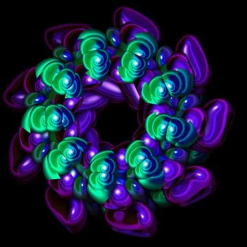 Abstract 3d fractal  background Stock Illustration