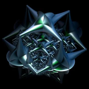 Abstract 3d fractal  background Stock Illustration