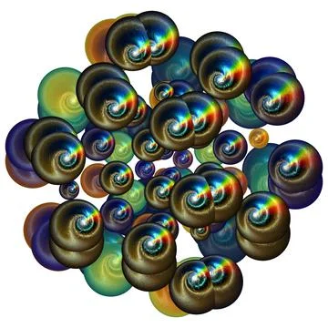 Abstract 3d fractal  background Stock Illustration