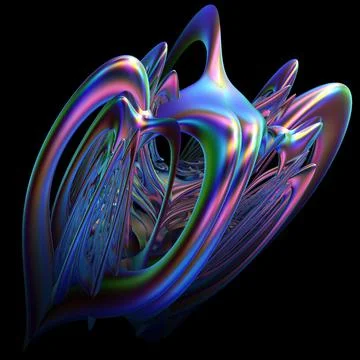 Abstract 3d fractal  background Stock Illustration