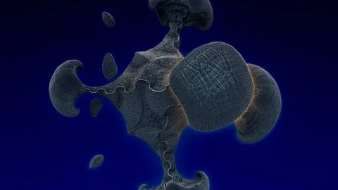 Abstract 3D fractal object Stock Footage 93230260