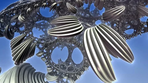 Abstract 3D fractal pattern Stock Footage 106284692