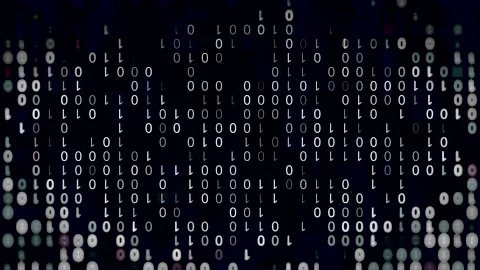 Abstract 3D Futuristic digital data code appear on black background, seamless 스톡 동영상 145461304