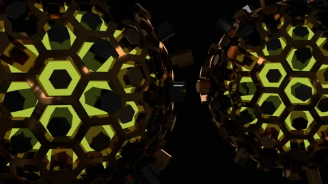 Abstract 3D futuristic elements animation. Stock Footage 104573458