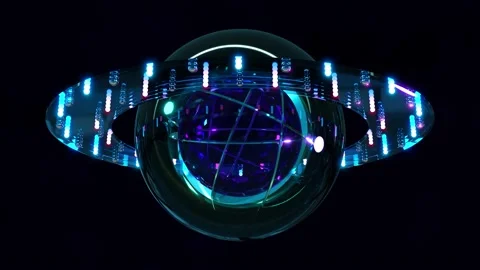 Abstract 3D futuristic sci-fi constructi... | Stock Video | Pond5