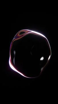 Abstract 3D futuristic shape chrome holographic iridescent prism shape liquid Illustrazione stock