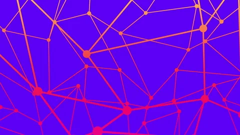 Abstract 3D geometric animation of multiple connecting points Stock Footage 242980439