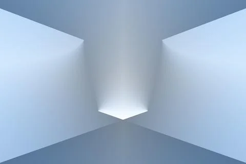Abstract 3D Geometric Background with Blue Gradient and Light Stock Illustration