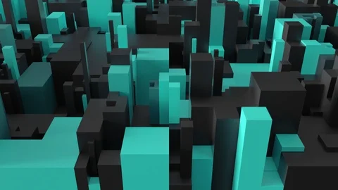 Abstract 3D geometric background with color shifting shapes. Stock Footage 117375395