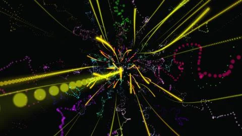 Abstract 3d geometric background. Geometric surface in motion. Stock Illustration