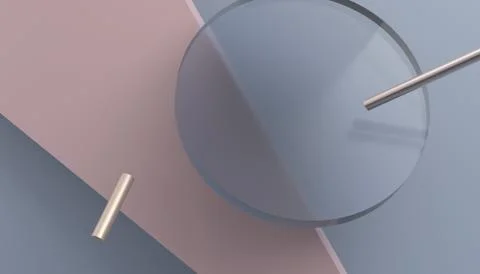 Abstract 3D Geometric Background Stock Illustration