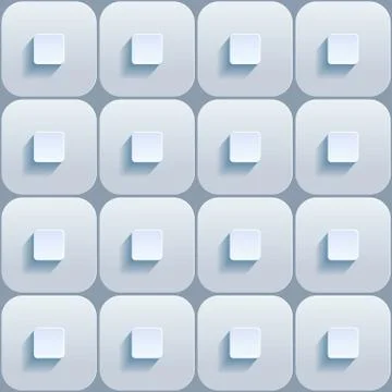 Abstract 3d geometric background. White seamless texture with shadow. Simple Stock Illustration