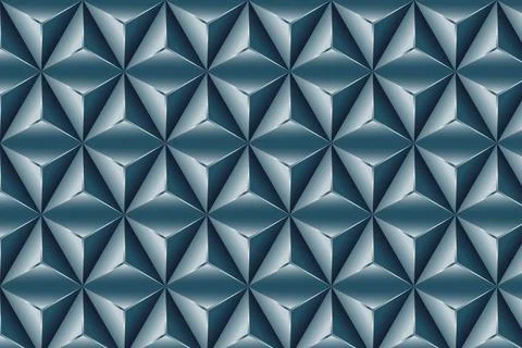 Abstract 3D geometric backgrounds. 3D blue shapes templates. Templates for Stock Illustration