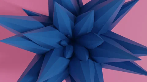 Abstract 3D geometric composition with realistic digital objects Stock Footage 339634398