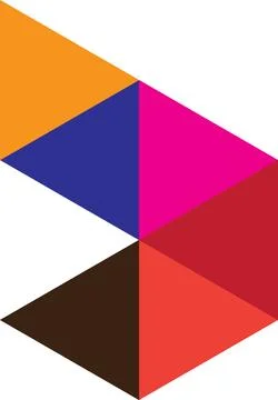 Abstract 3D Geometric Cube Logo – Colorful Isometric Polygon Design Illustrazione stock
