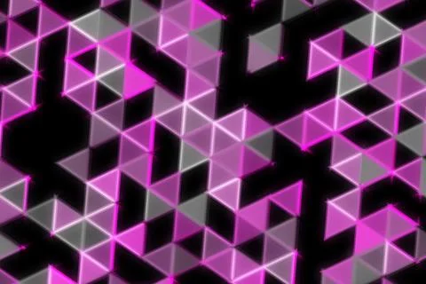 Abstract 3d geometric cubes with purple and black colors Stock Illustration