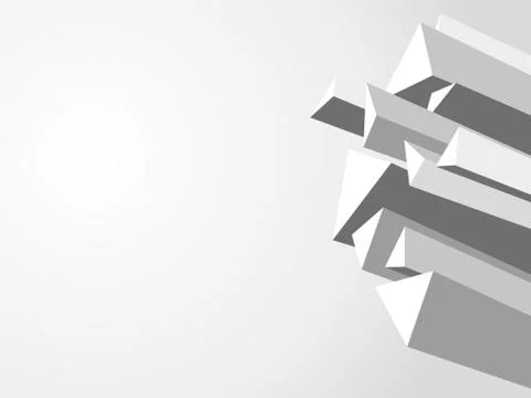Abstract 3D geometric gray background Illustrazione stock