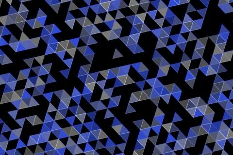 Abstract 3d geometric pattern with black and blue colors 스톡 일러스트