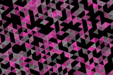 Abstract 3d geometric pattern with black pink gray colors Stock Illustration