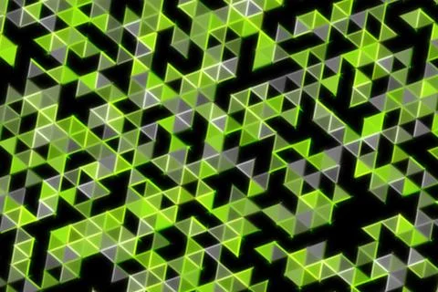 Abstract 3d geometric pattern with green and black colors Stock Illustration