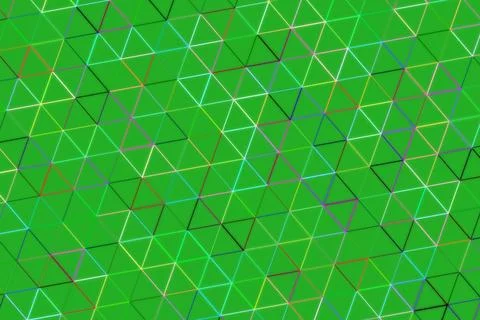 Abstract 3d geometric pattern with green cubes and lines Stock Illustration