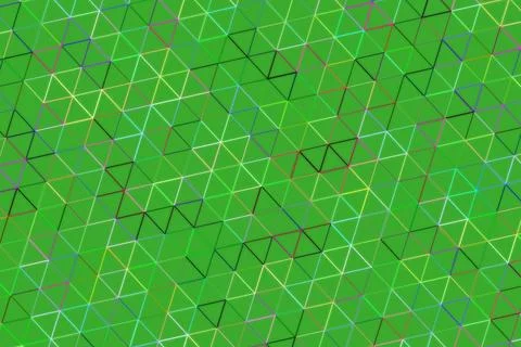 Abstract 3d geometric pattern with green lines and shapes Stock Illustration