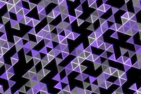 Abstract 3d geometric pattern with purple and black colors Stock Illustration