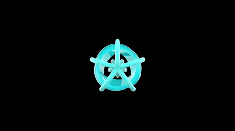 Abstract 3D geometric polygon particle shape explosion - VJ Loop Stock Footage 65062446