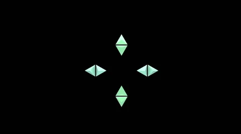 Abstract 3D geometric polygon particle shape explosion - VJ Loop Stock Footage 65062455