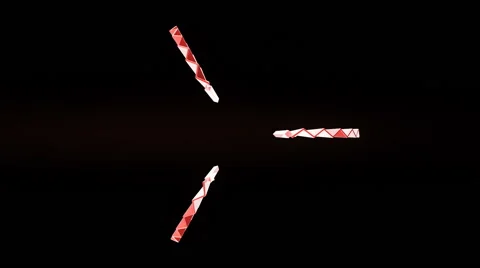 Abstract 3D geometric polygon particle shape explosion - VJ Loop Stock Footage 65062463