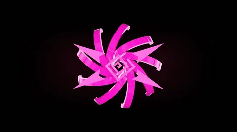 Abstract 3D geometric polygon particle shape explosion - VJ Loop Stock Footage 65062475