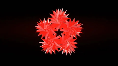 Abstract 3D geometric polygon particle shape explosion - VJ Loop Stock Footage 65062496