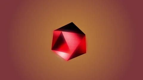 Abstract 3D Geometric Red Planet Background Stock Footage 181238169