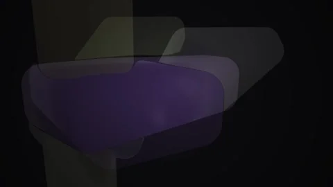 Abstract 3d geometric rounded blocks rotating in dark space loop animation. Stock Footage 346316484