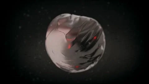 Abstract 3D Geometric Sculpture in Digital Space with Dark Background 動画素材 341780304