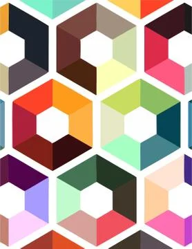 Abstract 3d geometric seamless pattern Stock Illustration