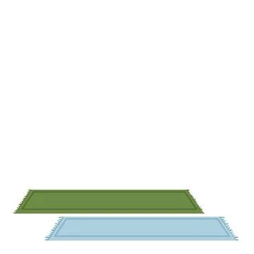 Abstract 3D geometric shape with green and blue gradient on white background Stock Illustration