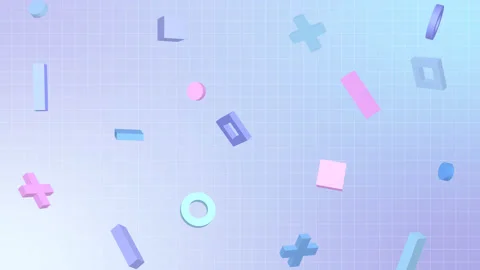 Abstract 3d geometric shapes animation. background, rotating objects Stock Footage 214034452