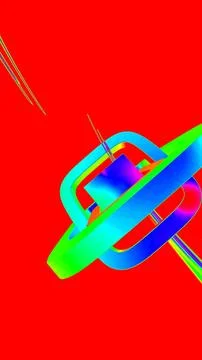 Abstract 3d geometric shapes creating vibrant futuristic design 스톡 일러스트