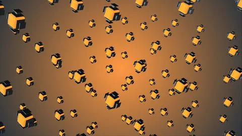 Abstract 3D Geometric Shapes Cube Background Stock Illustration