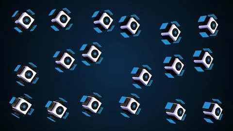 Abstract 3D Geometric Shapes Cube Background Stock Illustration