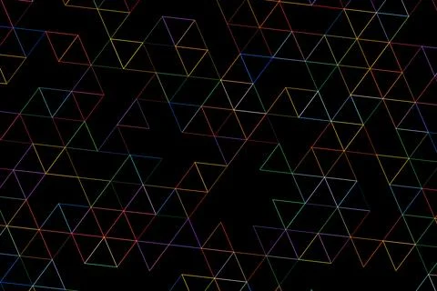 Abstract 3d geometric shapes with lines and triangles Stock Illustration