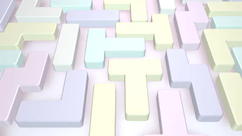 Abstract 3d geometric shapes loop animation. Modern background, motion design Stock Footage 156331526