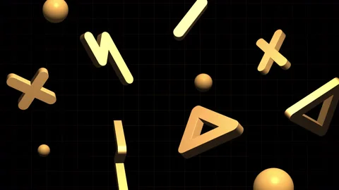 Abstract 3d geometric shapes loop animation. Modern fun background Stock Footage 156409569