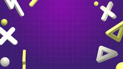 Abstract 3d geometric shapes loop animation. Modern fun background Stock Footage 156505150