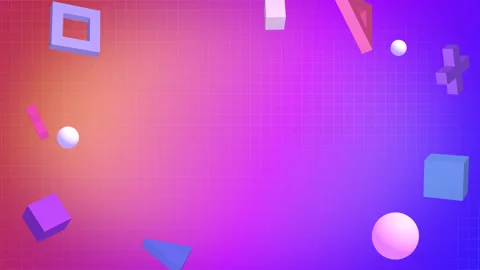 Abstract 3d geometric shapes loop animation. Modern 4k background, backdrop Stock Footage 170391034