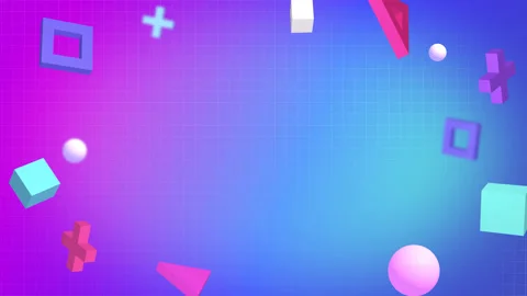 Abstract 3d geometric shapes loop animation. Modern 4k background, backdrop Stock Footage 170576265