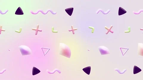 Abstract 3d geometric shapes loop animation. Modern background, seamless motion  Video stock 231089440